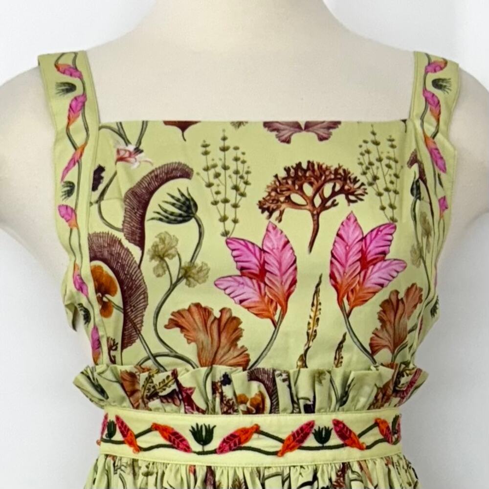 Agua by Agua Bendita Lunatus Habitat Midi Dress Embellished Cotton S - Picture 4 of 16